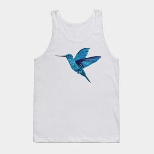 Blue  Hummingbird Tank Top